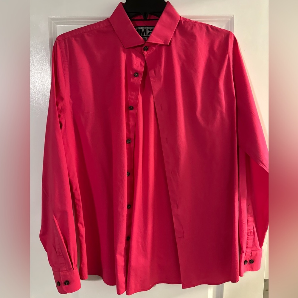 Express Pink Casual Button Down Shirt